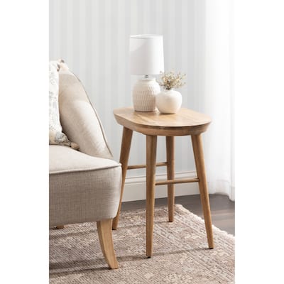 Kate and Laurel Conan Oval Wood Side Table - 22x14x22