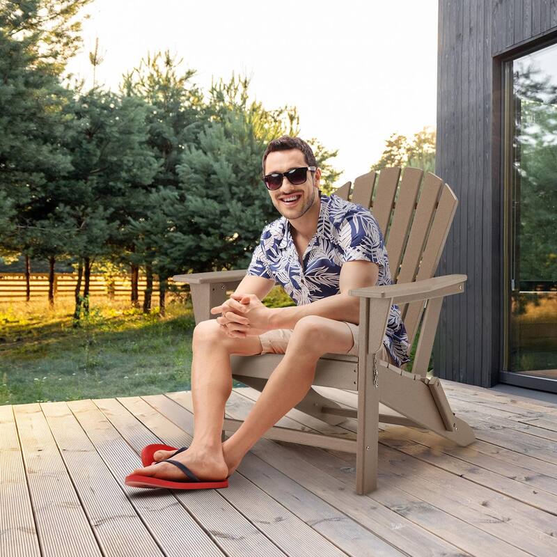 EROMMY Durable Adirondack Chair,Patio Chairs, Fire Pit Chairs, All-Weather Resistant, Suitable for Backyard, Patio, Camping