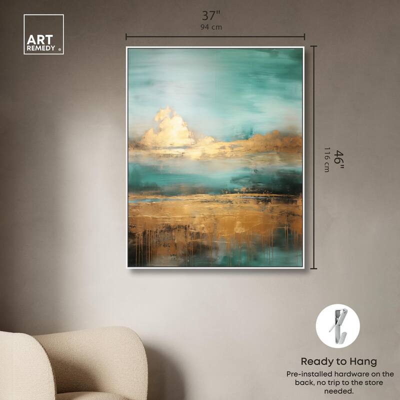 Cloudscape in Gold II Canvas by Art Remedy