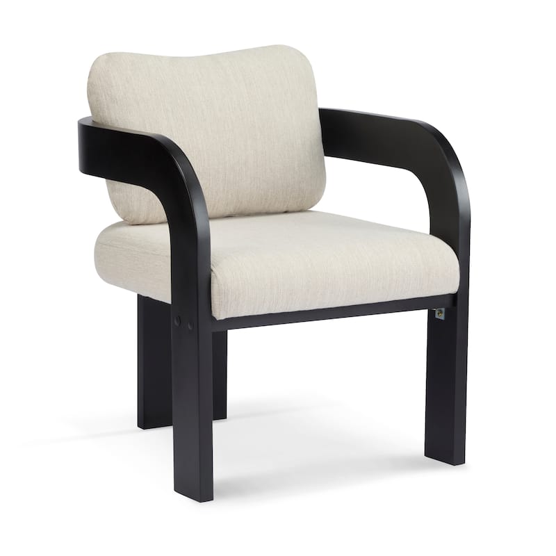 2-Pack Dining Chairs with Pillow Back, Solid Wood Frame