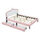 preview thumbnail 18 of 30, Upholstered Princess Bed with Crown Headboard