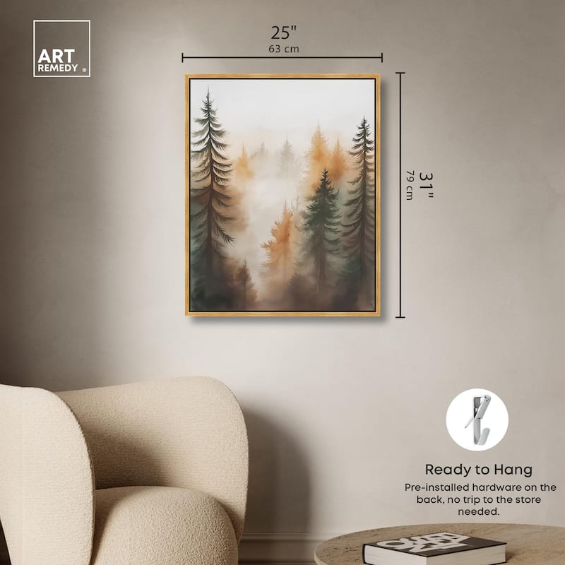 Misty Pines II Canvas by Art Remedy