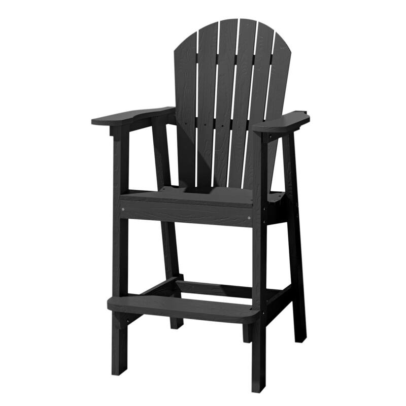 Rustic Adirondack Chairs Outdoor BarStools with Hight Back Design