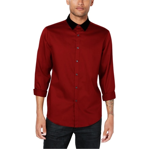 Mens velvet button up shirt