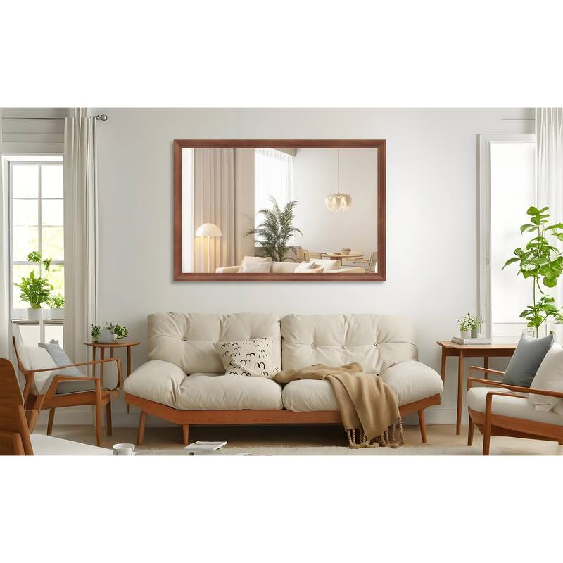 60"x40" Oversized Modern Rectangle Bathroom Mirror with Frame Decorative Large Wall Mirrors