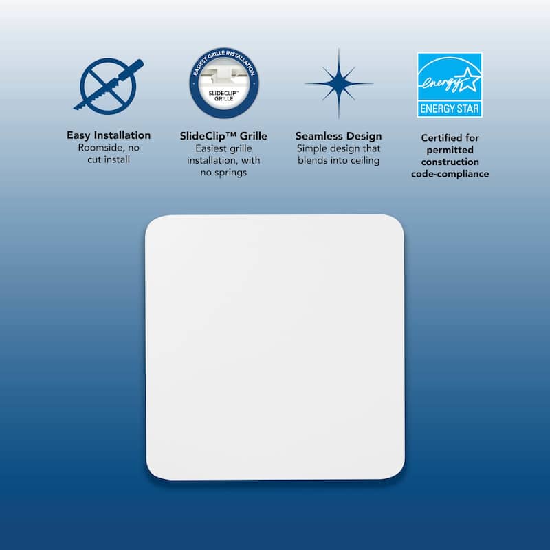 Broan BE6 Roomside 60 CFM 0.9 Sone Ceiling Mounted Energy Star