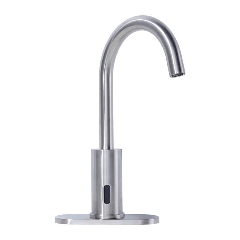 WOWOW Touchless Single Hole Bathroom Faucet - Brushed Nickel