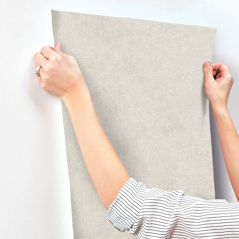 Chesapeake Homespun Grey Textured Wallpaper