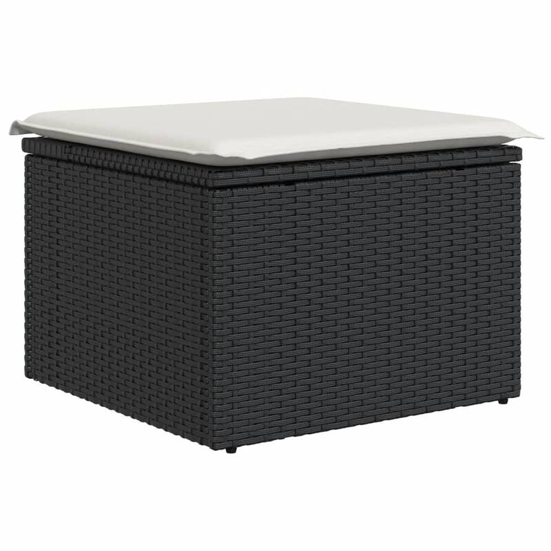 vidaXL Garden Sofa Set Black PE Rattan Large Modular Garden Sofa Set - 24.4 x 25.8 x 27.2
