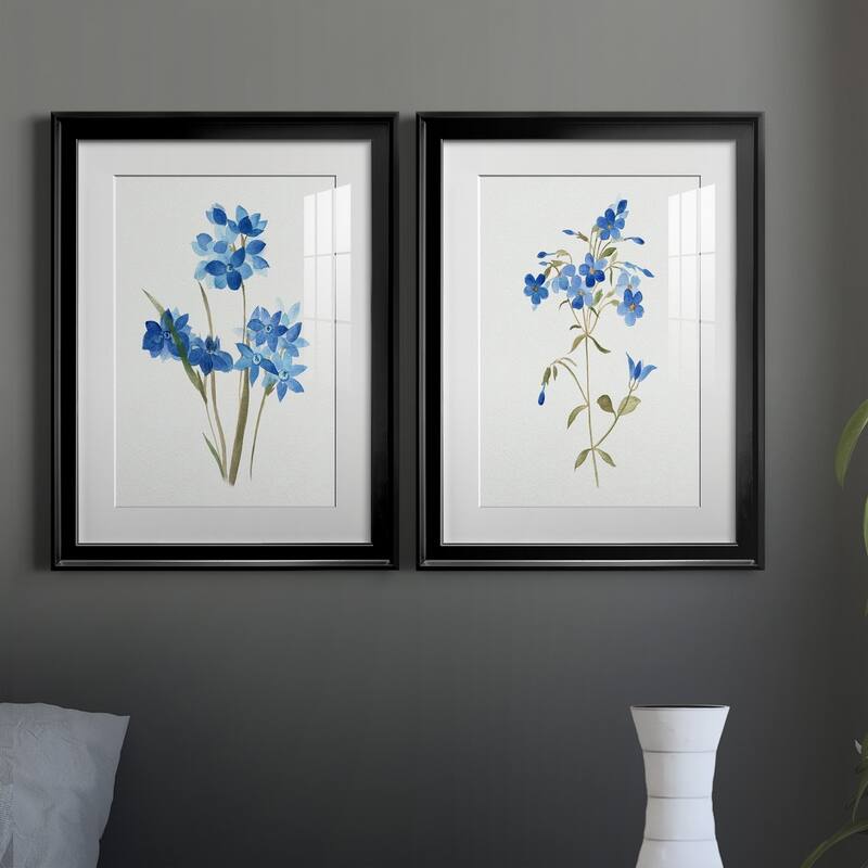 Blue Blossom Botanical I Premium Framed Print - Ready to Hang