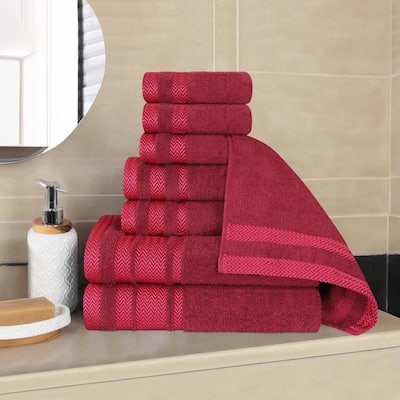 Superior Hays Cotton Medium Weight 8 Piece Bathroom Towel Set