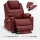 preview thumbnail 49 of 50, Mcombo Large Power Lift Recliner Leather Chair with Massage Heat
