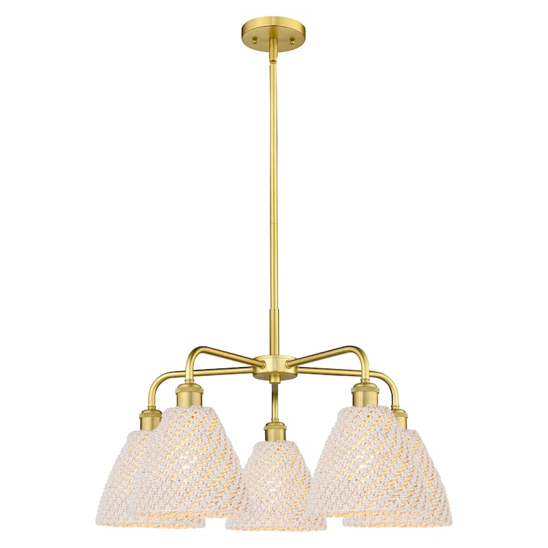 Innovations Lighting Endless Possibilities Ballston - Bristol Natural - 5 Light 26" Stem Hung Chandelier - Satin Gold
