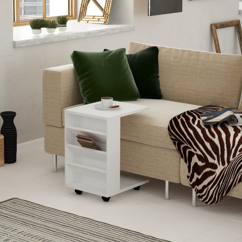 Carter Nightstand - White - Anthracite