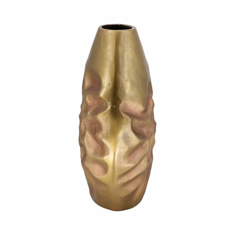Metal Cartwright Hammered Textured Vase - Bronze