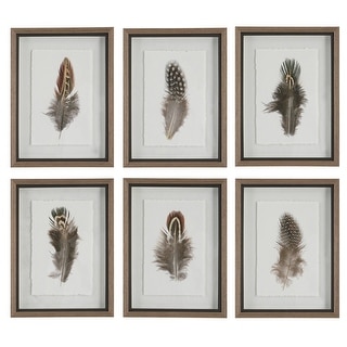 Uttermost Birds Of A Feather Framed Prints, S/6 - 15 W x 20 H x 1.75 D (inches)