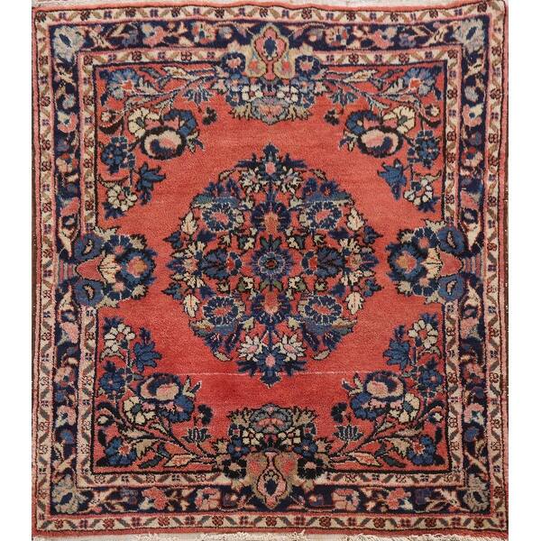 slide 2 of 20, Vegetable Dye Traditional Lilian Persian Wool Area Rug Hand-knotted - 3'4" x 3'5"