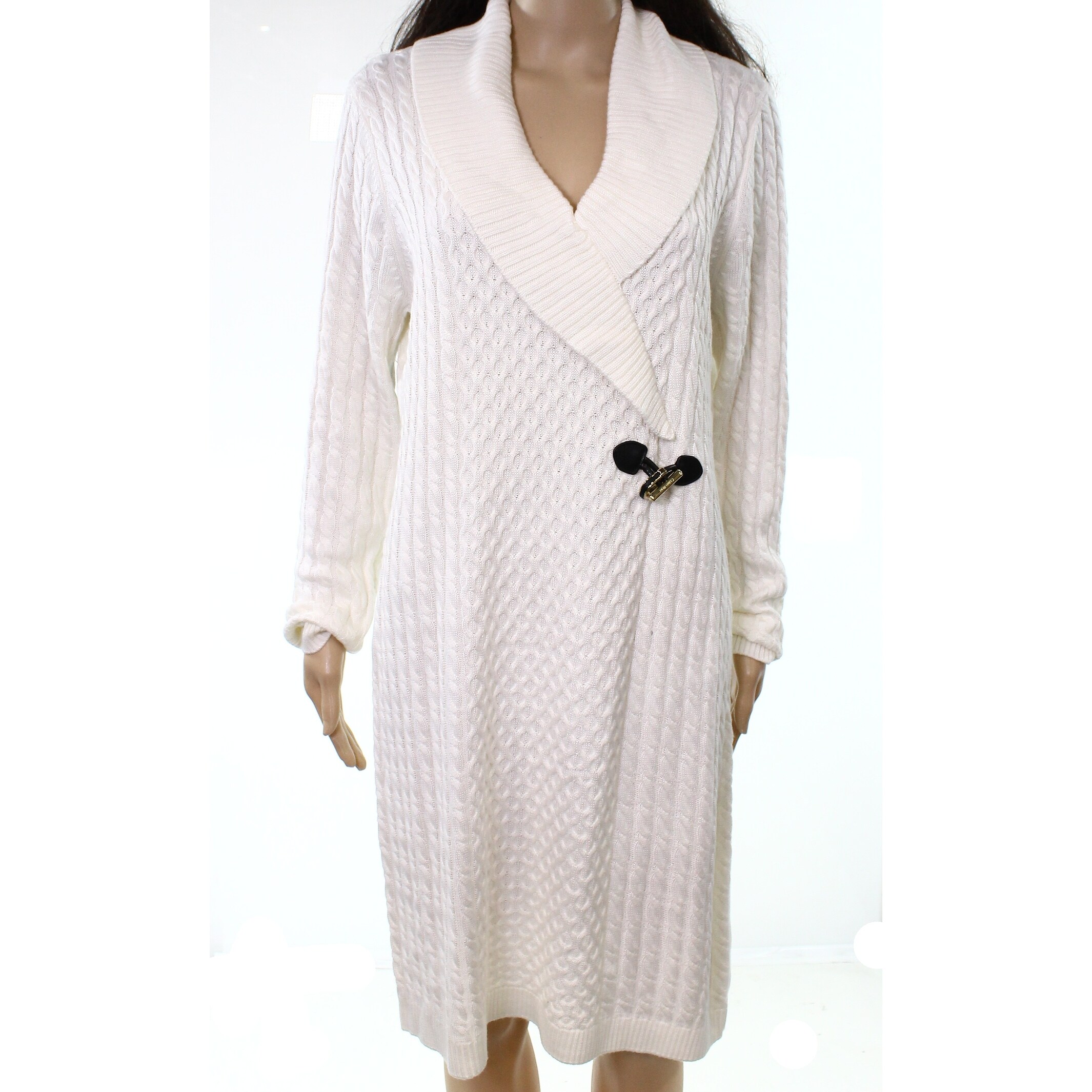 calvin klein cable knit sweater dress