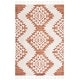 preview thumbnail 45 of 136, SAFAVIEH Moroccan Tassel Shag Iulieana Boho Tribal 2-inch Thick Rug 4' x 6' - Orange/Ivory - Rectangle