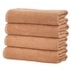 preview thumbnail 99 of 174, Linery & Co. Luxury Cotton Textured Bath Towel. Bath Towel (Pack of 4) - Clay