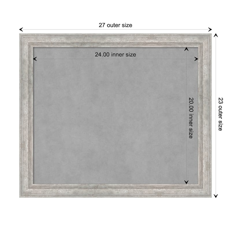 Amanti Art Angled Silver Framed Magnetic Board - Board Size 24x20