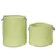 preview thumbnail 9 of 16, Marissa Woven Hamper Basket SET-2 for use anywhere 17Dx22H/19Dx15H 17"x17"x22" /19"x19"x15" - Green