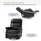 preview thumbnail 33 of 34, Alina Modern 20''w Genuine Leather Swivel Rocker Nursery Manual Recliner Chair with Rolled Arms by HULALA HOME