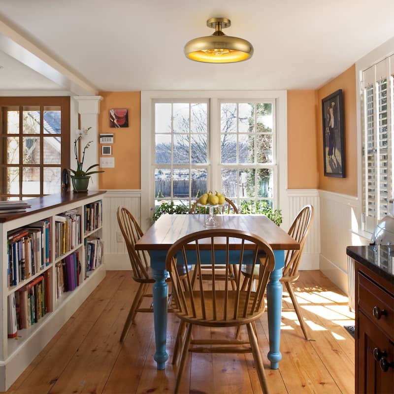 3-Light Industrial Antique Bronze Semi-Flush Mount Ceiling Light - Antique Bronze - 13.4-in W x 7.08-in H