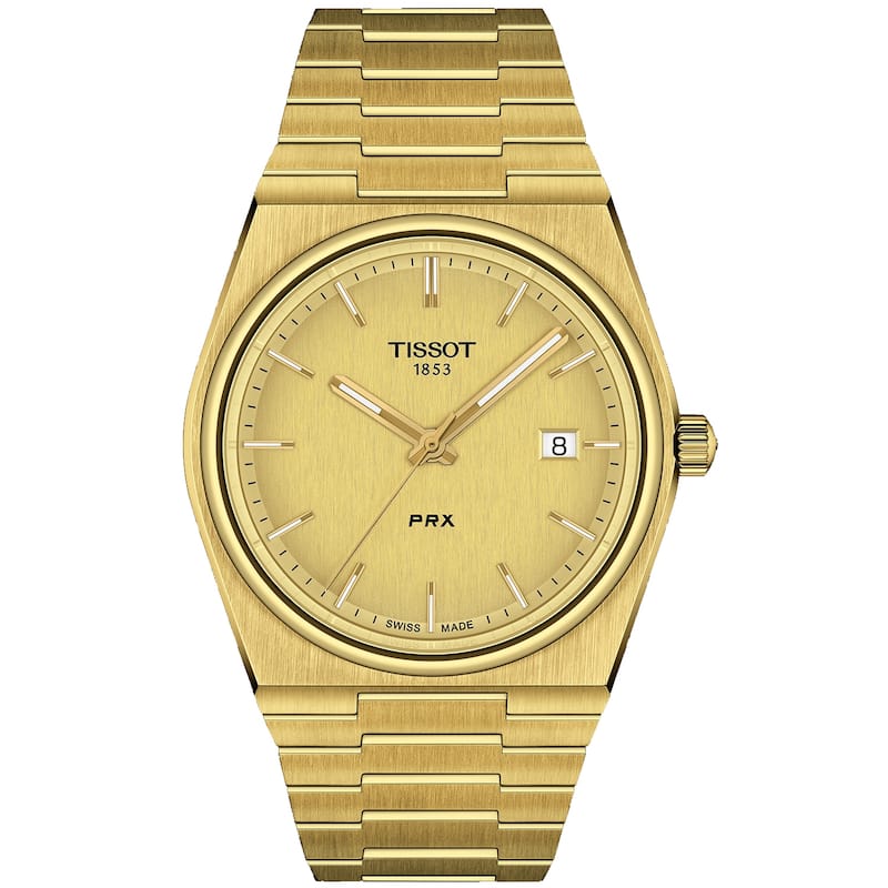 Tissot Men's PRX Gold Dial Watch - T1374103302100 - 6 (36)