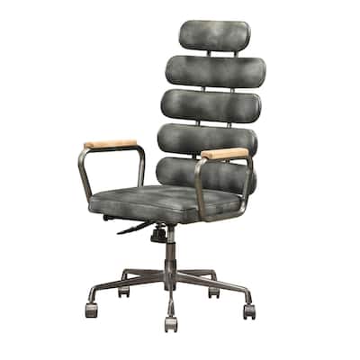 Adjustable Office Chair with Swivel Base, Ergonomic Desk Chair, Black