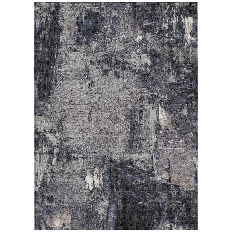 HomeRoots Abstract Transitional Rectangle Outdoor Rug