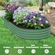 preview thumbnail 26 of 34, Outsunny 2PCS Galvanized Raised Garden Bed, Raised Beds for Gardening with Plant Support Stakes and Rubber Strap Edging