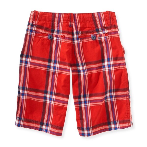 plaid chino shorts
