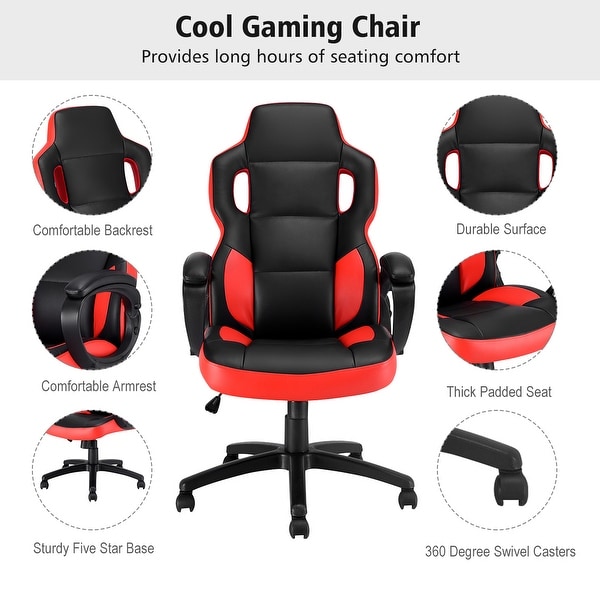 Home Furniture Vinsetto High Back Racing Style Gaming Chair High Back Racing Style Gaming Chair