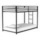 preview thumbnail 21 of 20, Furniture of America Ambell Modern Metal Low Profile Bunk Bed with Reversible Ladder