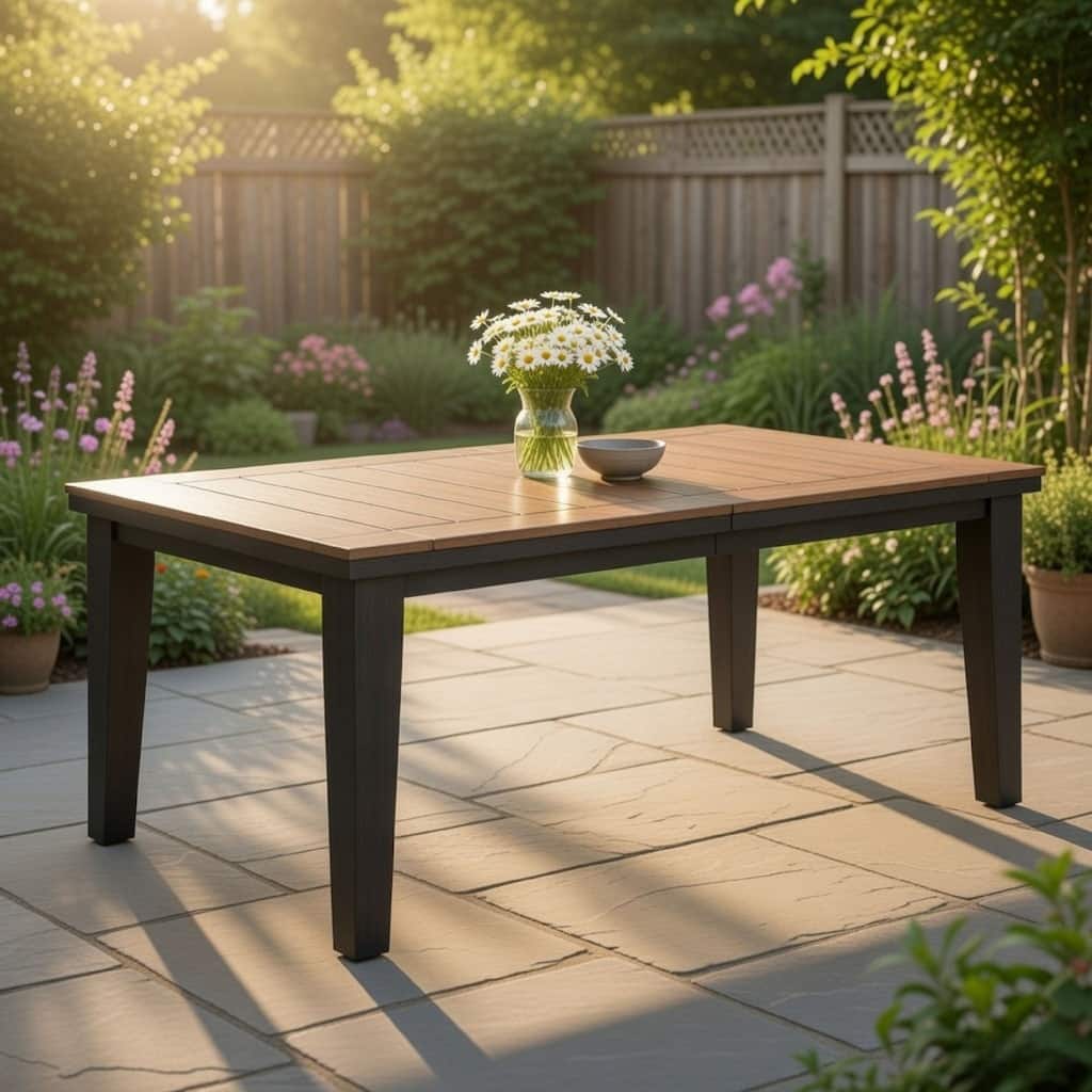 Woodlands 64-82 Inch Dining Table, Extendable, Rectangular Top, Brown