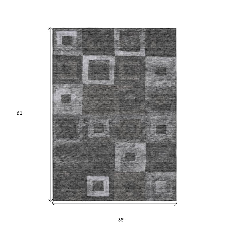 HomeRoots Geometric Transitional Rectangle Outdoor Rug