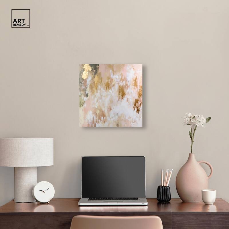 Golden Glimmer Gesture III Canvas by Art Remedy, Gallery Wrapped