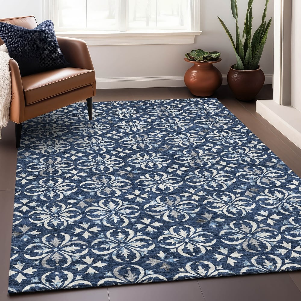 Premium Washable Super Soft Transitional Medallions Mayfield Rug