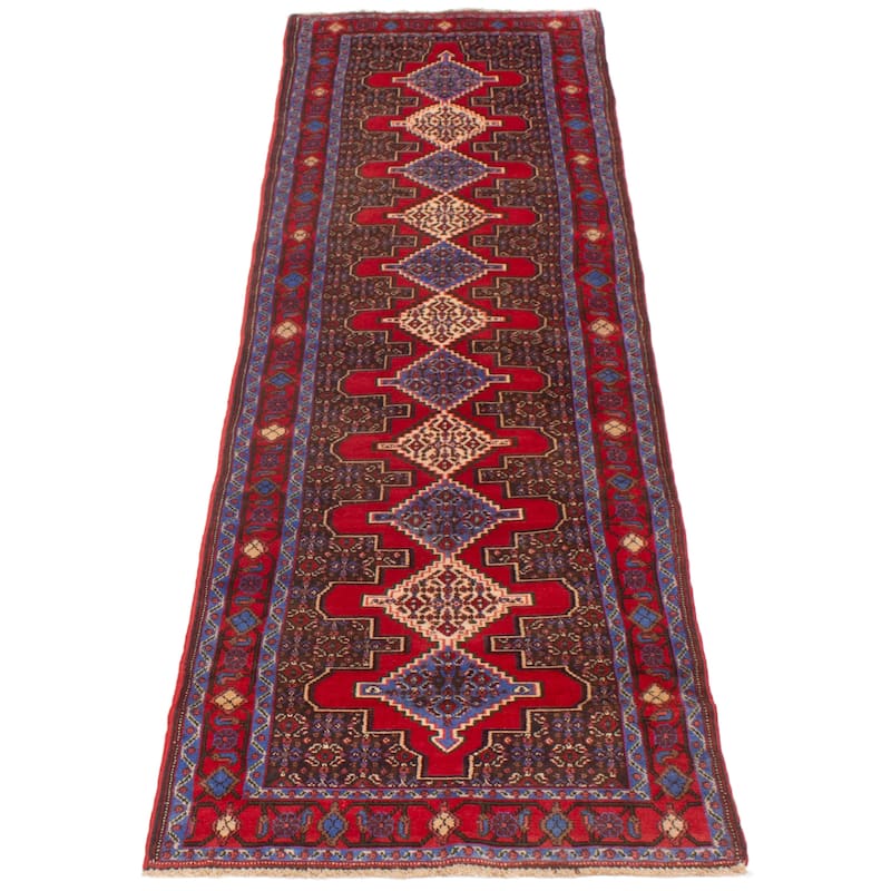 ECARPETGALLERY Hand-knotted Kayseri Vintage Red Wool Rug - 2'9 x 9'10