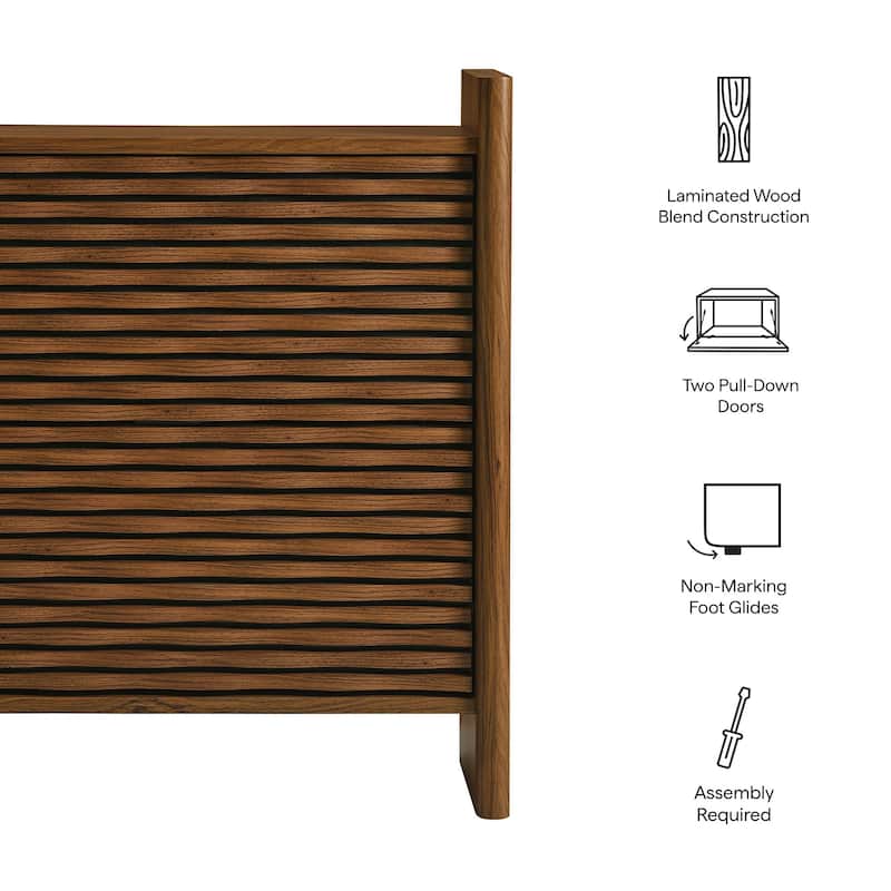 Emric Wave Shoe Cabinet - N/A