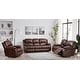 preview thumbnail 3 of 23, Betsy Furniture 3 Piece Bonded Leather Reclining Living Room Set, Sofa, Loveseat and Glider Chair
