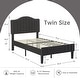 preview thumbnail 14 of 21, VECELO Height Adjustable Upholstered Kids Bed Frame,Twin Size Bed Set of 2