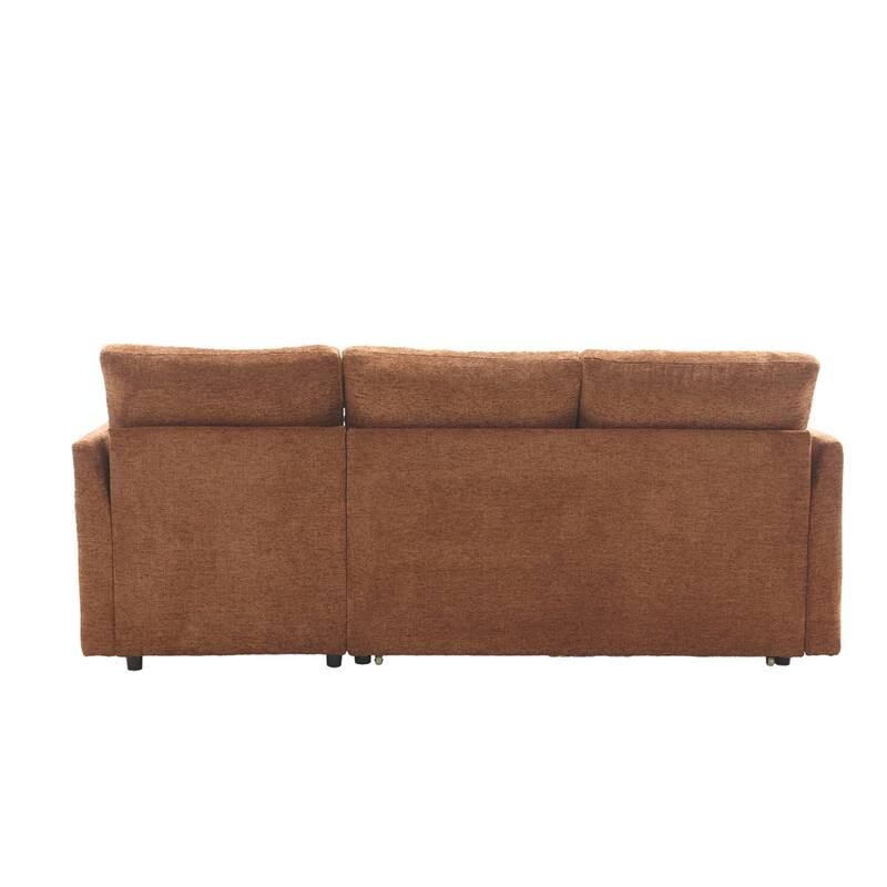L Shaped Modular Sectional Sofa w/ Reversible Chaise and Storage Seat