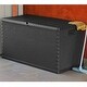 preview thumbnail 4 of 6, vidaXL Patio Storage Box Anthracite 47.2"x22"x24.8" PP Rattan - 47.2" x 22.05" x 24.8"