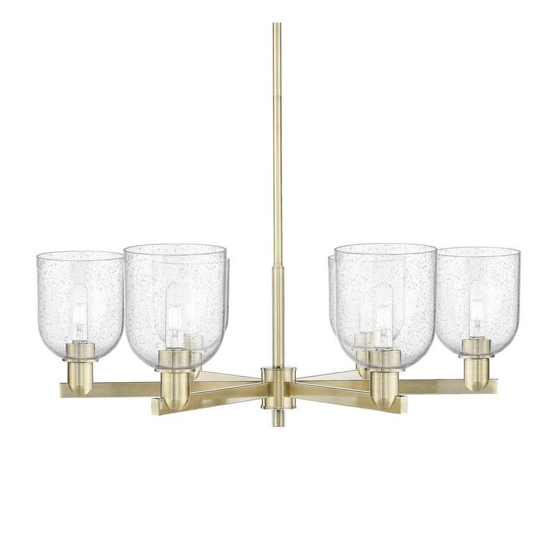Innovations Lighting 716-6CR-12-36 Bella Chandelier Bella 6 Light 36" - Antique Brass / Seedy