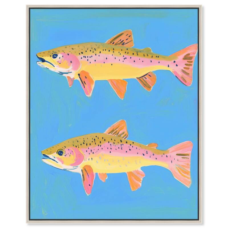 Twin Fins Canvas by Art Remedy - 30" x 36" - Silver