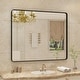 preview thumbnail 25 of 141, Apmir Metal Frame Tempered Glass Bathroom Vanity Mirror for Wall, Cloakroom, Bedroom 40" x 36" - Black