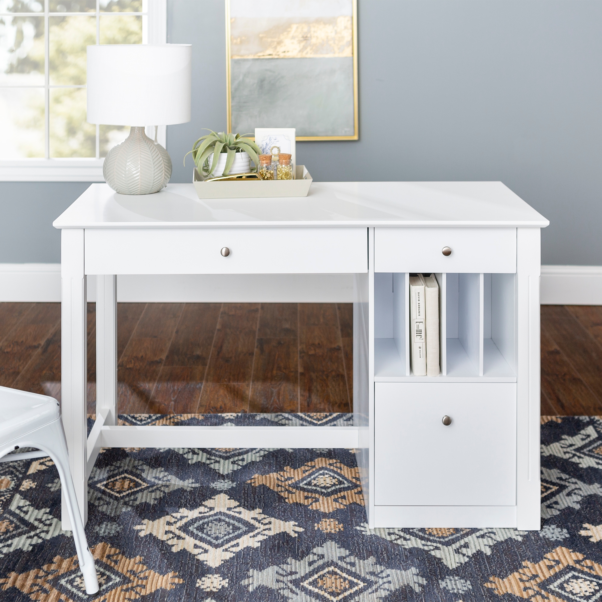 Middlebrook 48 inch Computer Storage Desk White On Sale Bed