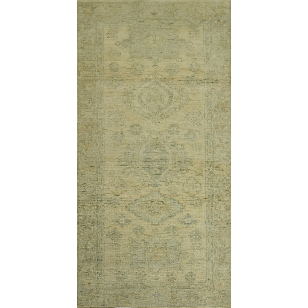 Earth Tone Wool Vegetable Dye Turkish Rug, Geometric Carpet - 5' 11'' X 2' 9''